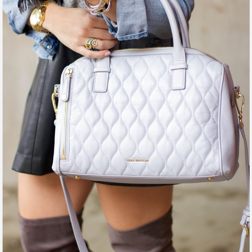 Vera Bradley DOVE GRAY Quilted Women's Bag